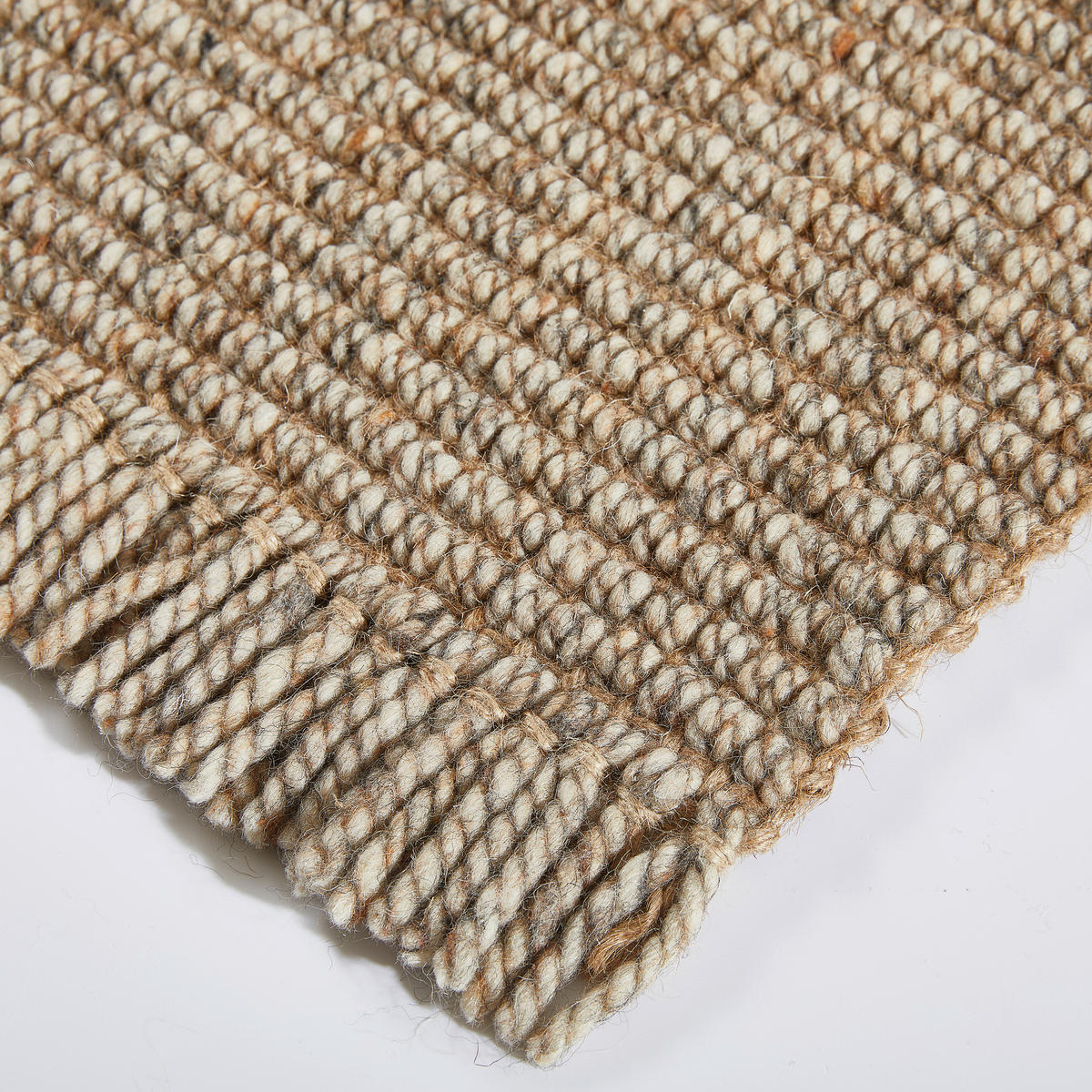 HANDWEBTEPPICH 130/190 cm Naturfarben, Beige  - Beige/Naturfarben, Design, Textil (130/190cm) - Linea Natura
