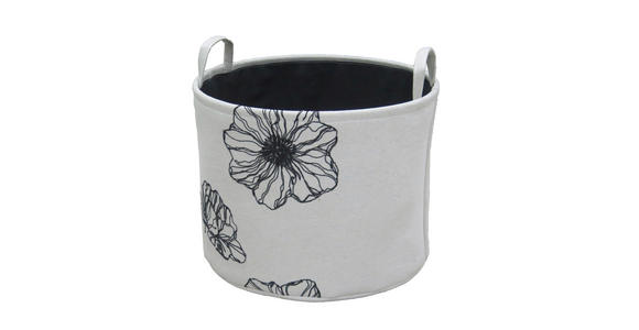 AUFBEWAHRUNGSKÖRBCHEN 37/27 cm - Schwarz/Weiß, Basics, Kunststoff/Textil (37/27cm) - Ambia Home