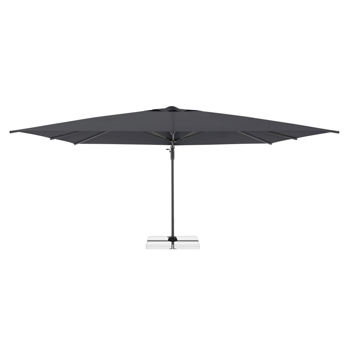 AMPELSCHIRM 300 x 400 cm Anthrazit  - Anthrazit, Basics, Textil/Metall (400/300cm) - Doppler
