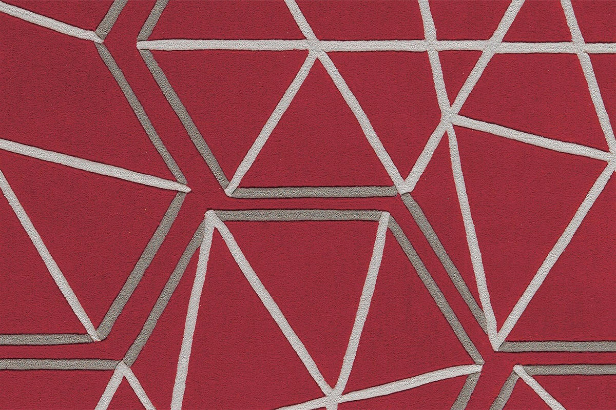 FLACHWEBETEPPICH  Wohnzimmer 140/200 cm Grau, Rot rechteckig  - Rot/Grau, Basics, Textil (140/200cm) - Kayoom