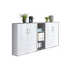 AKTENSCHRANK Grau, Weiß Hochglanz  - Weiß Hochglanz/Grau, MODERN, Holzwerkstoff (213/114/33cm) - MID.YOU