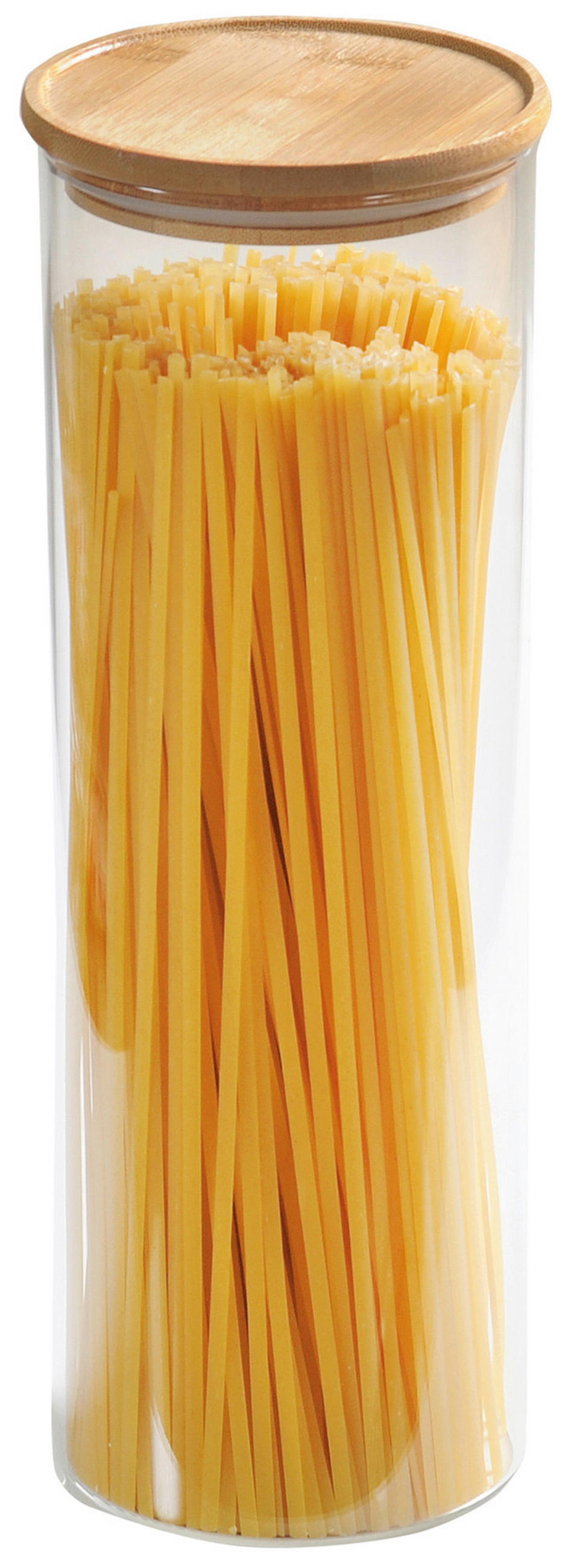 KUTIJA ZA ČUVANJE HRANE  1,8 l    - providno, Osnovno, staklo/drvo (10/10/30cm) - Kesper
