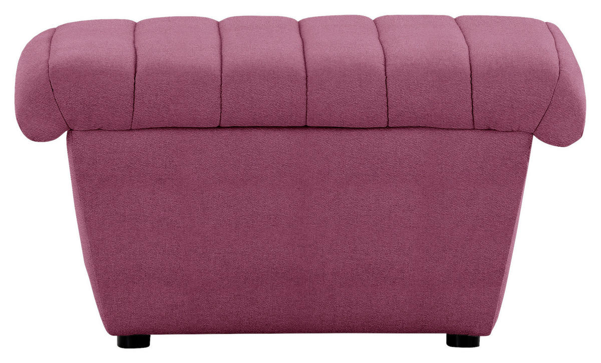 HOCKER Webstoff Weinrot  - Weinrot/Schwarz, Design, Kunststoff/Textil (74/43/85cm) - LOOKS by W.Joop