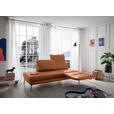 RÉCAMIERE in Echtleder Cognac  - Chromfarben/Cognac, Design, Leder/Metall (209/85-109/95-16cm) - Dieter Knoll