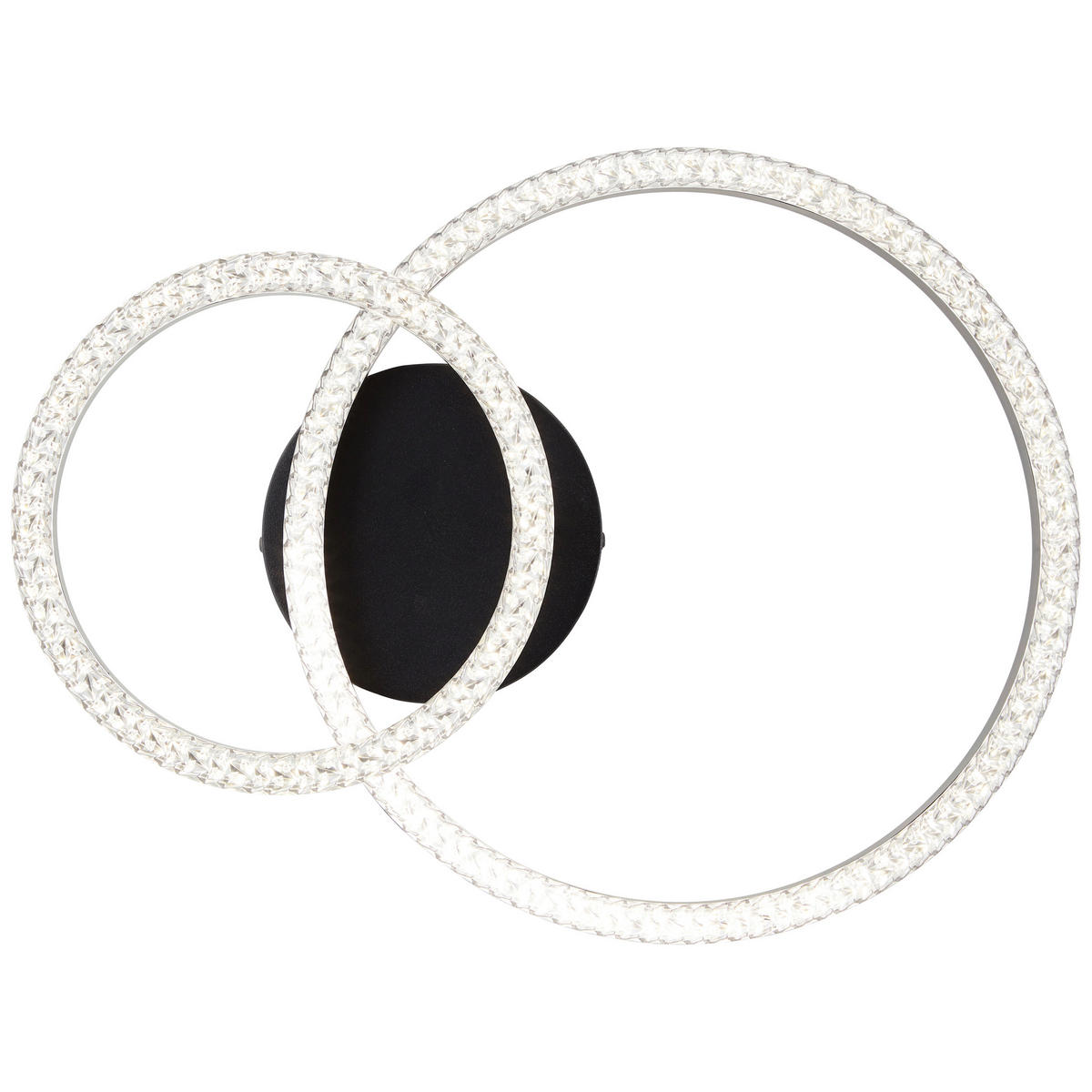 LED-DECKENLEUCHTE    40/30/7,7 cm  - Schwarz, Design, Kunststoff/Metall (40/30/7,7cm) - Brilliant