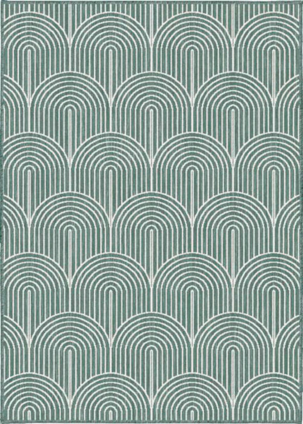OUTDOORTEPPICH 80/150 cm Pangli Grün, Weiß  - Weiß/Grün, Design, Kunststoff (80/150cm)
