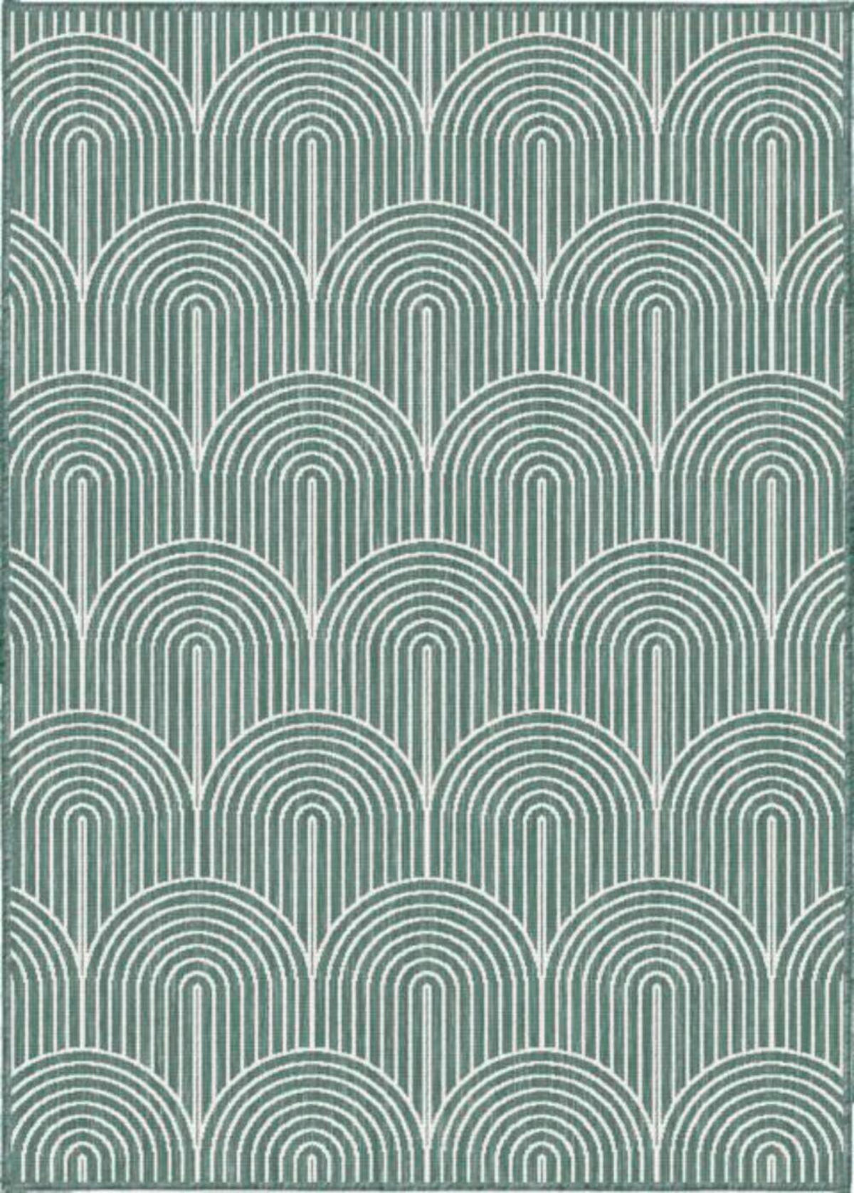 OUTDOORTEPPICH 80/150 cm Pangli Grün, Weiß  - Weiß/Grün, Design, Kunststoff (80/150cm)