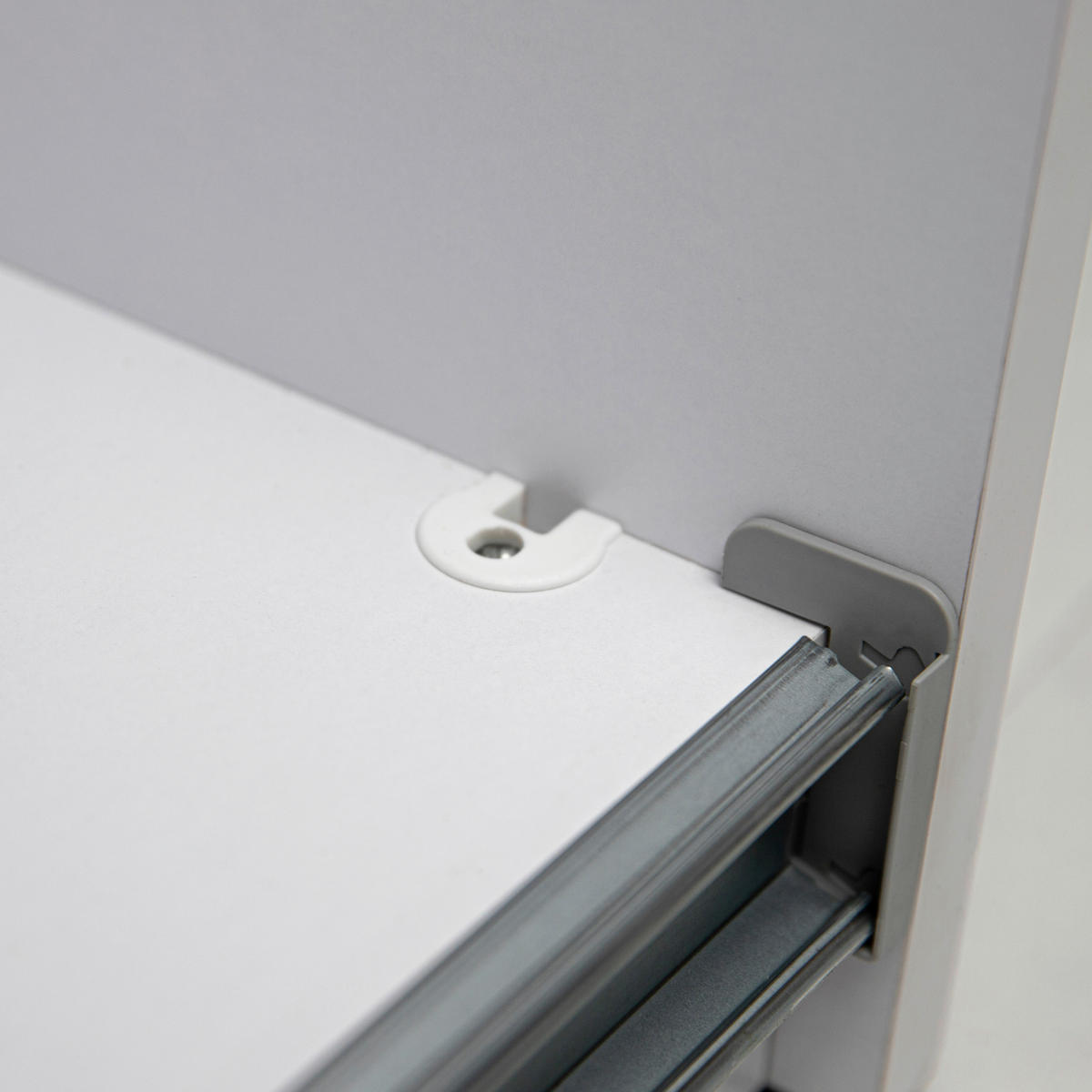 ORMAR S KLIZNIM VRATIMA bijela   - bijela/bijela visoki sjaj, Moderno, drvni materijal/metal (200/210/62cm) - MID.YOU