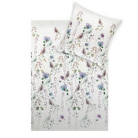 BETTWÄSCHE Natürlich Estella Makosatin 155/220 cm  - Salbeigrün, Design, Textil (155/220cm) - Estella