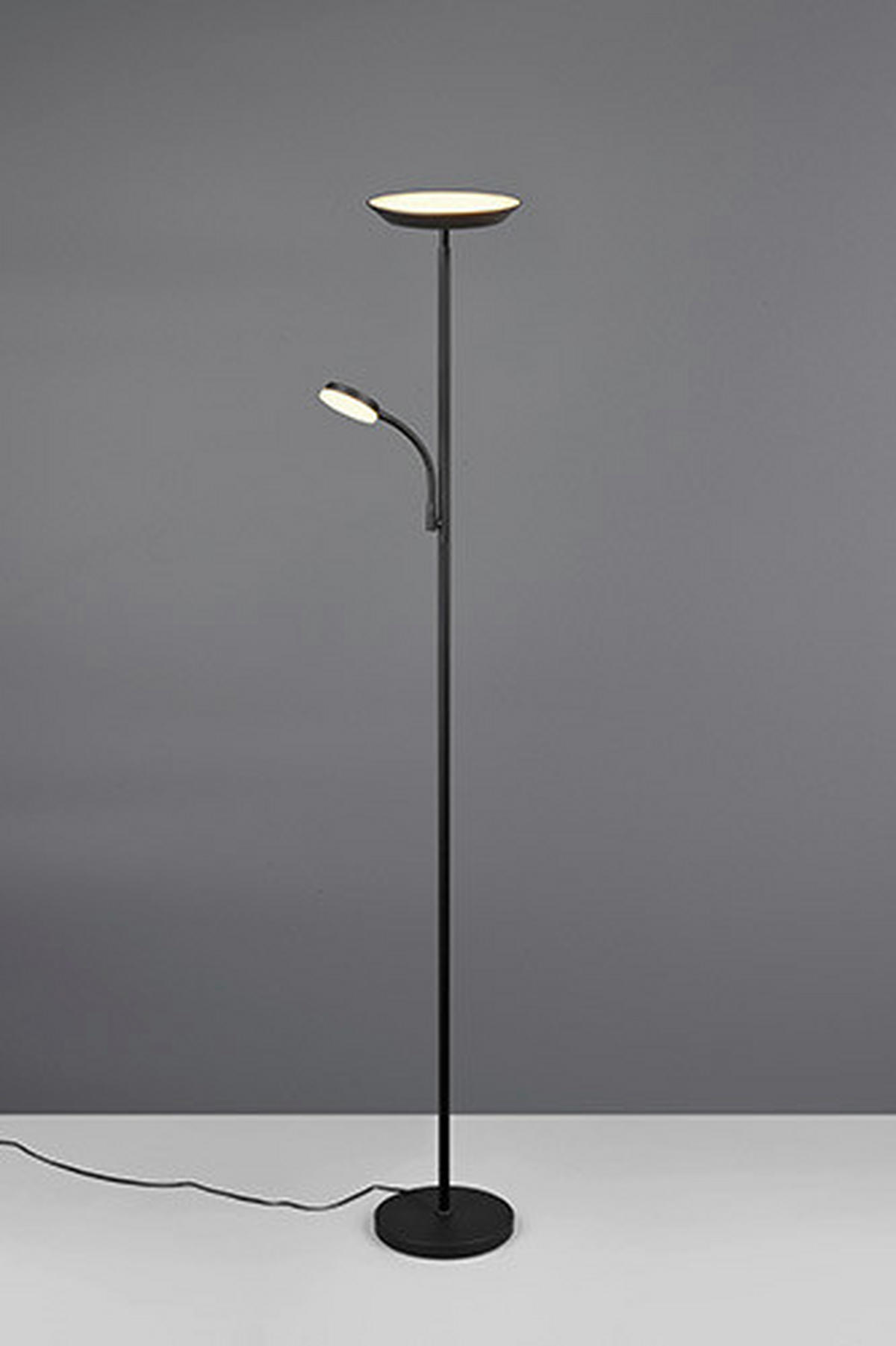 PODNA LED LAMPA - crna, Osnovno, metal (25/178cm)