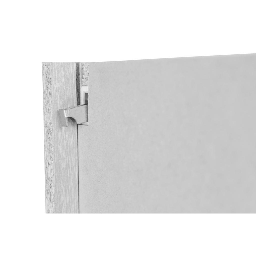 Thumbnail - Respekta Küchenoberschrank Merle, Grau, Eiche, Metall, seitenverkehrt montierbar, einzeln stellbar, 100x168.3x34.6 cm, i...