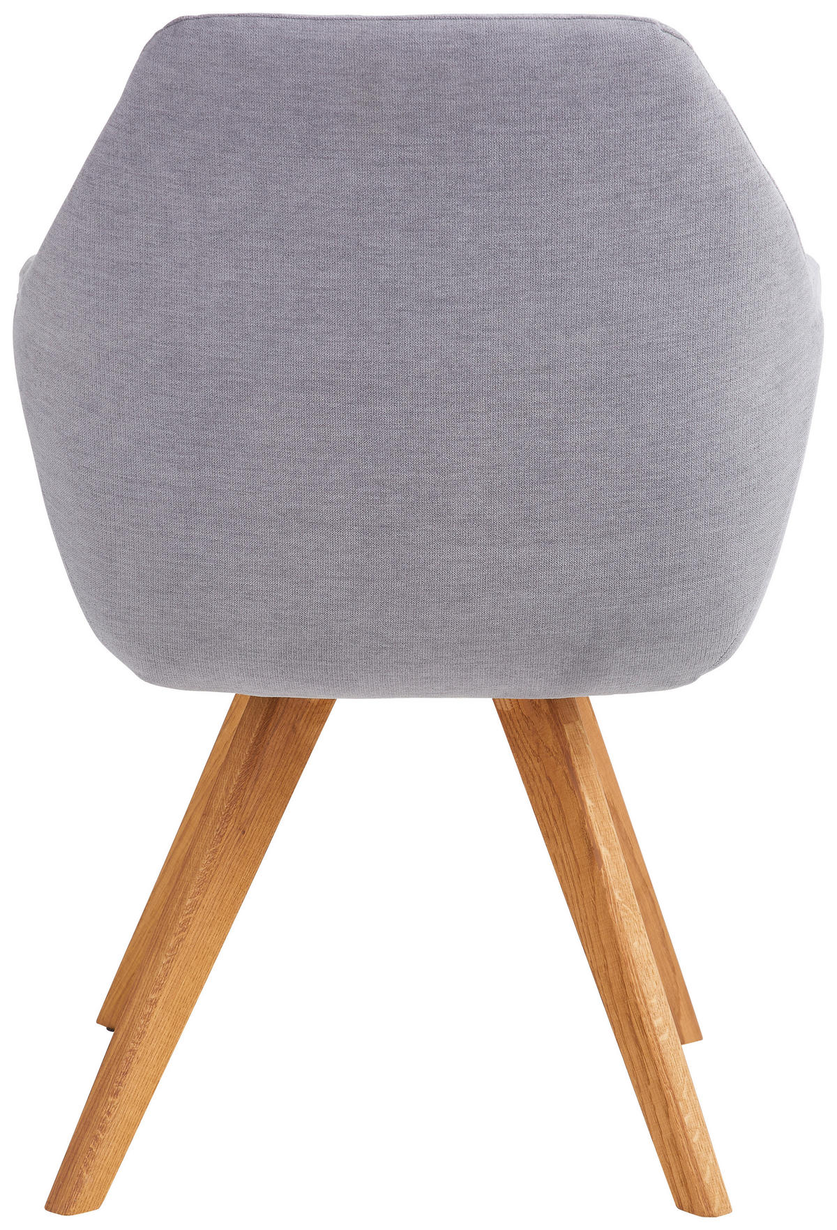 ARMLEHNSTUHL  in Flachgewebe  - Eichefarben/Grau, Design, Holz/Textil (65/85/68cm) - Linea Natura