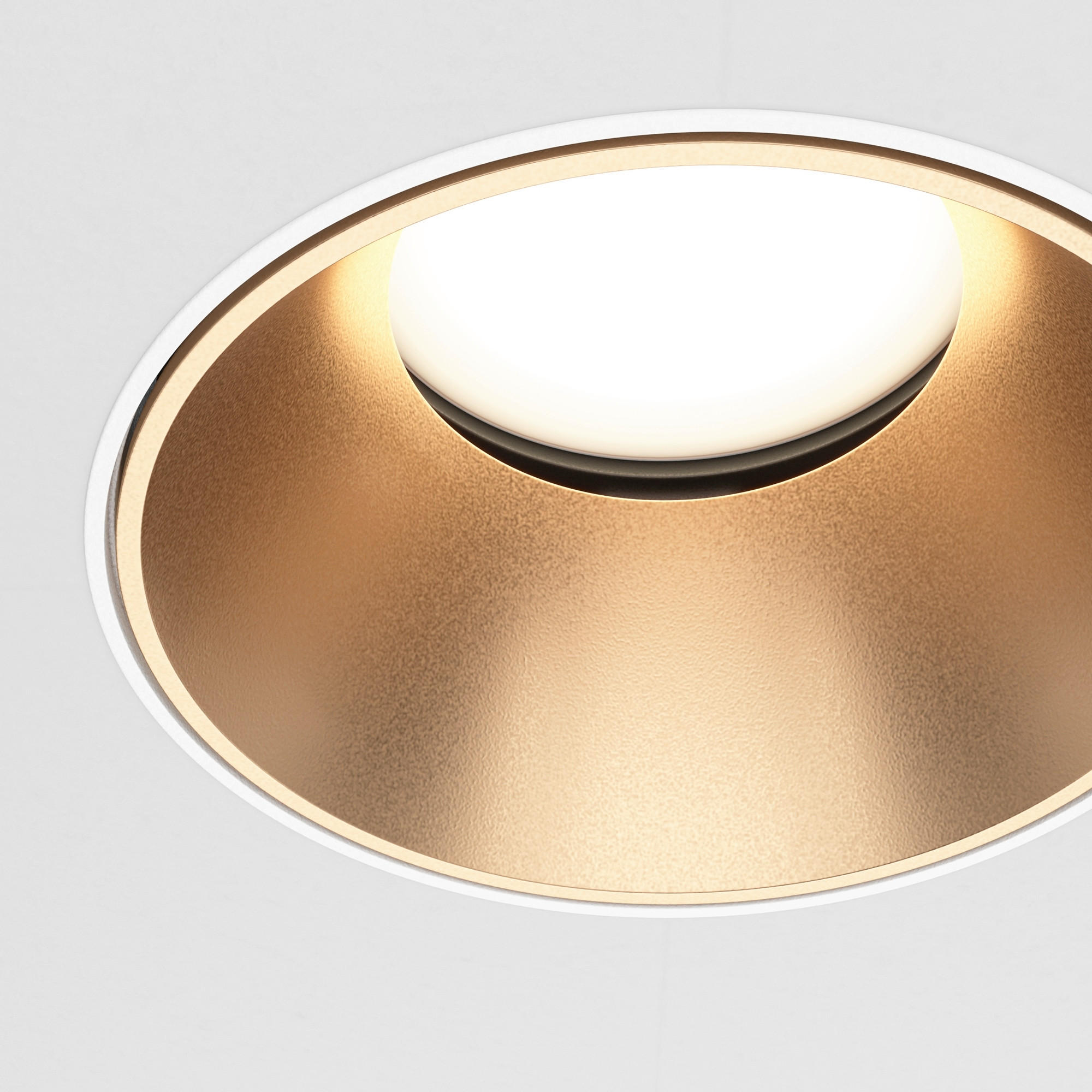 DECKENLEUCHTE    10.2/10,2/3,7 cm  - Goldfarben/Weiß, Trend, Metall (10.2/10,2/3,7cm) - MAYTONI