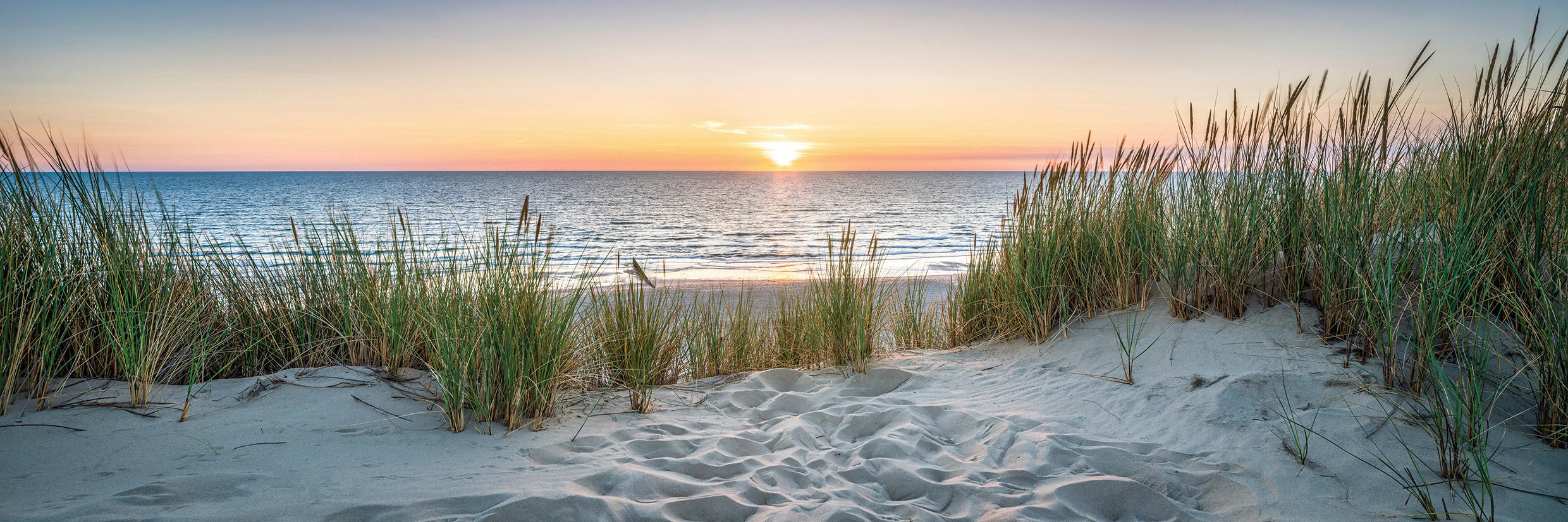 LEINWANDBILD Strand & Meer  - Multicolor, Natur, Holz/Papier (180/60cm) - Euroart