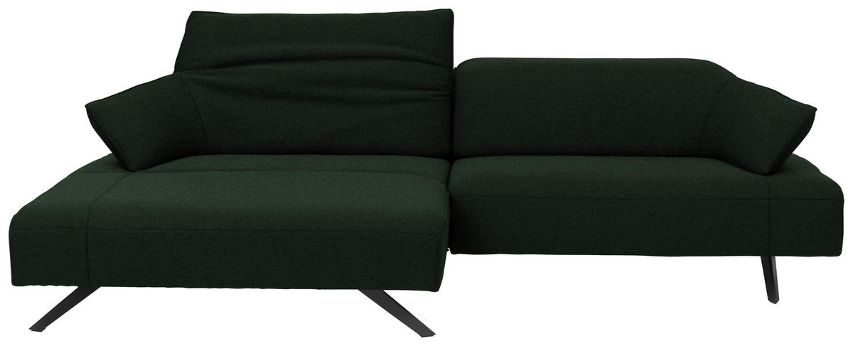 ECKSOFA  in Struktur Grün  165/276 cm  - Anthrazit/Grün, Design, Textil/Metall (165/276cm) - Himolla