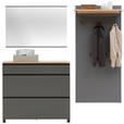 GARDEROBE 3-teilig  in 205/195/31 cm  - Eichefarben/Anthrazit, Design, Holz/Holzwerkstoff (205/195/31cm) - Dieter Knoll