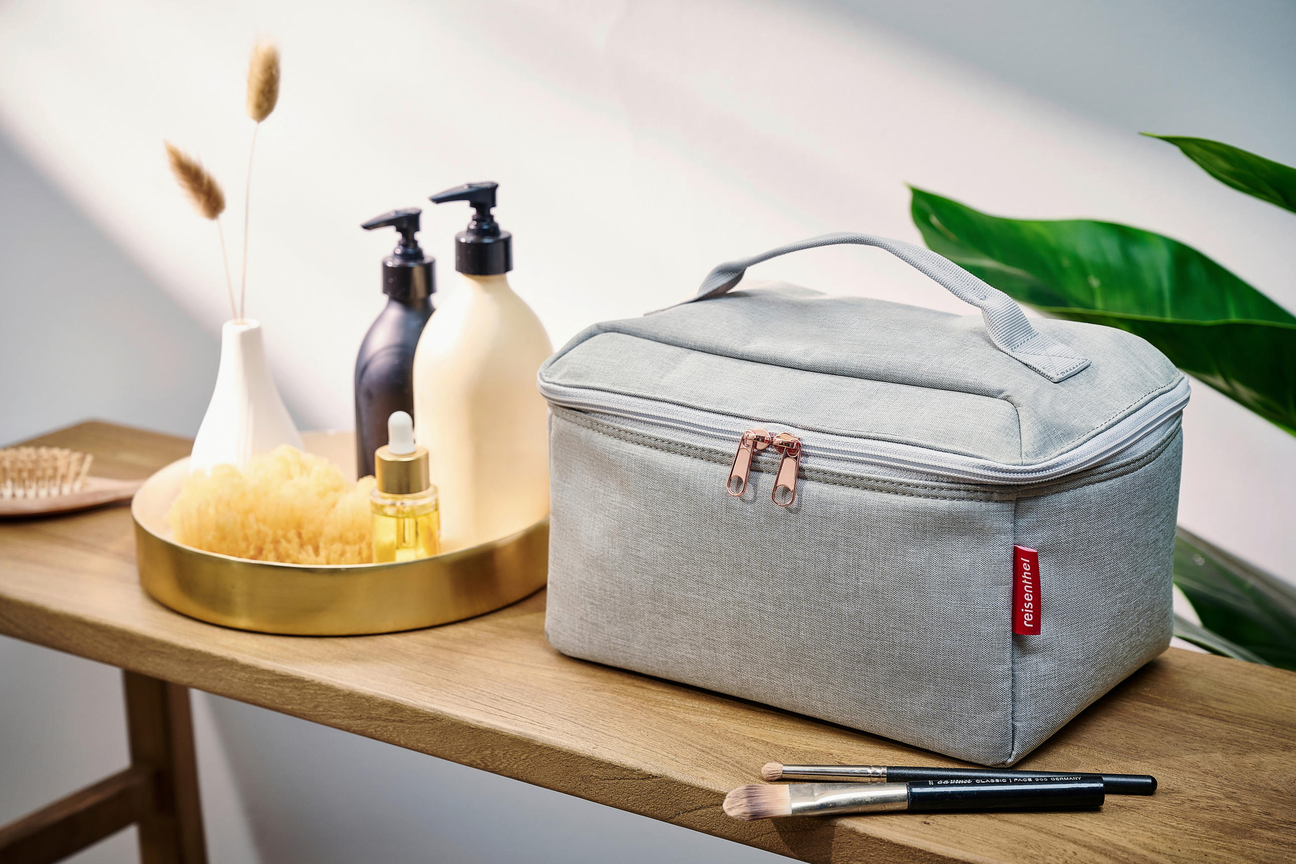 KOSMETIKTASCHE  - Roségold/Grau, Basics, Kunststoff (27/18/17cm) - Reisenthel