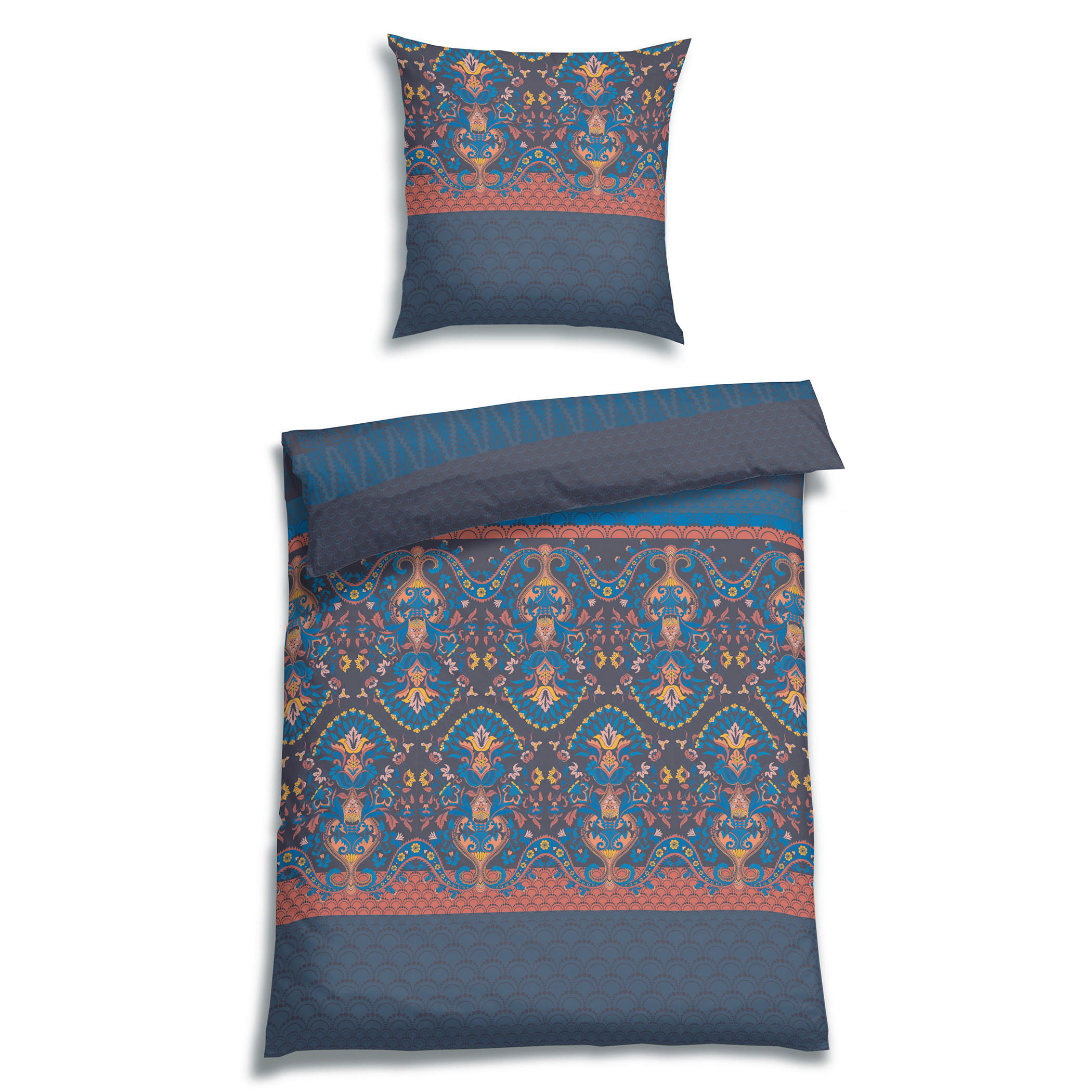 BETTWÄSCHE 2-teilig Flanell 135/200 cm  - Blau, Design, Textil (135/200cm) - Florella