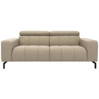 2-SITZER-SOFA Webstoff Schlammfarben  - Schlammfarben/Schwarz, Design, Textil/Metall (208/79/104cm) - MID.YOU