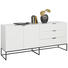 KOMODA SIDEBOARD, bílá - bílá/černá, Design, kov/kompozitní dřevo (180/80/45cm) - Ambia Home KOMODA SIDEBOARD, bílá - bílá/černá, Design, kov/kompozitní dřevo (180/80/45cm) - Ambia Home