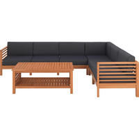 Mobilier Terasă Și Lounge  268/204 cm   - culoare natur/gri, Lifestyle, lemn/textil (268/204cm) - Ambia Garden