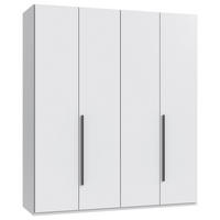 DREHTÜRENSCHRANK 4-türig Graphitfarben, Weiß  - Graphitfarben/Weiß, MODERN, Holzwerkstoff/Kunststoff (180/208/58cm) - Chameo