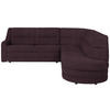 ECKSOFA in Flachgewebe Dunkelbraun  251/285 cm  - Dunkelbraun/Schwarz, KONVENTIONELL, Kunststoff/Textil (251/285cm) - Sedda