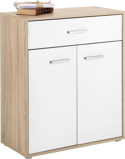 KOMODA 68/80/34 cm bijela, boje hrasta - bijela/boje hrasta, Moderno, drvni materijal/plastika (68/80/34cm) - Best Price