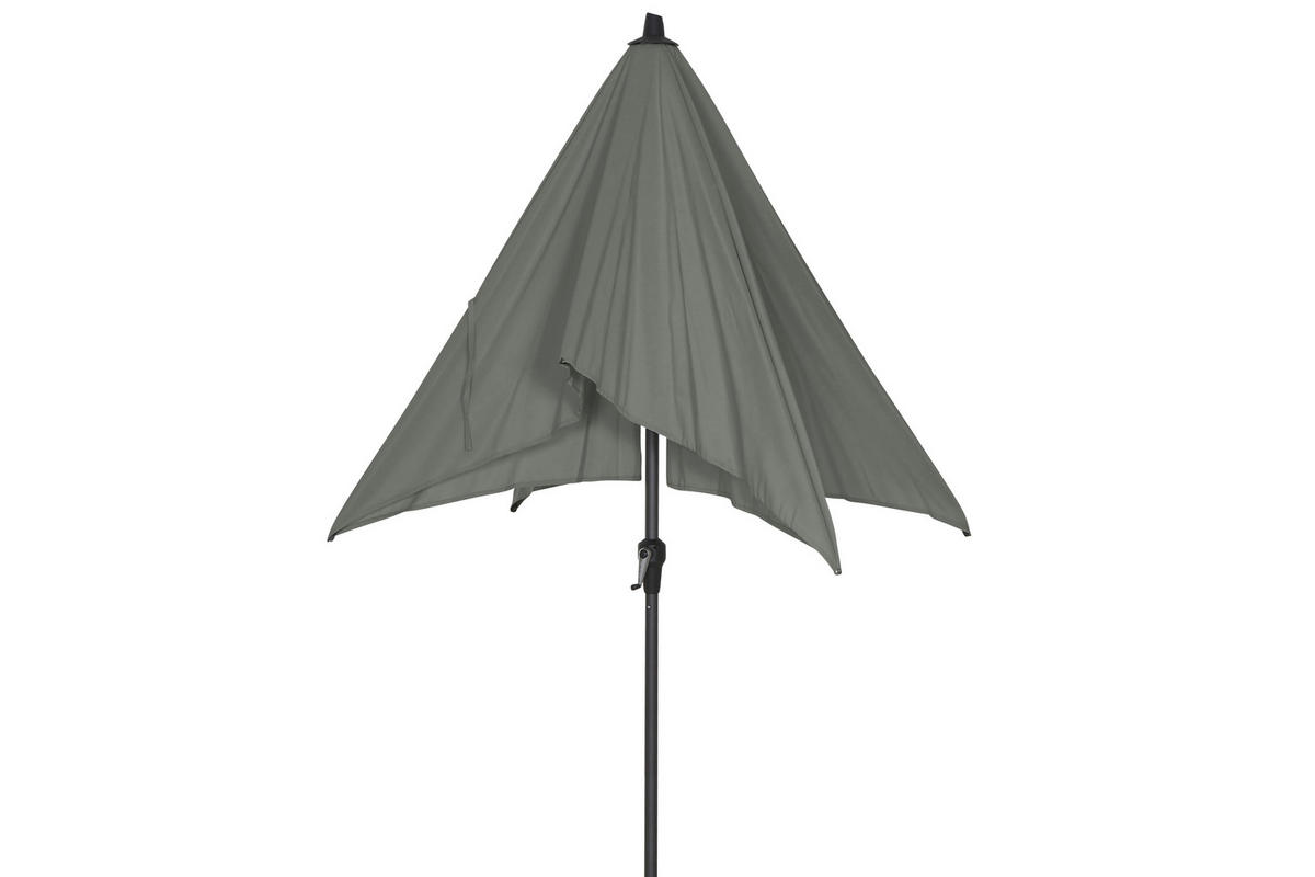 SONNENSCHIRM  250/200 cm  - Anthrazit/Olivgrün, KONVENTIONELL, Textil/Metall (250/200cm) - Siena Garden