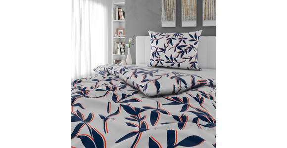 BETTWÄSCHE Mavie Satin 140/200 cm  - Blau/Weiß, KONVENTIONELL, Textil (140/200cm) - Novel