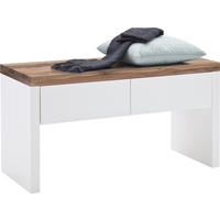 GARDEROBENBANK 91/48/38 cm  - Weiss/Eichefarben, Design, Holz/Holzwerkstoff (91/48/38cm) - Novel