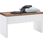 GARDEROBENBANK Romina  in 91/48/38 cm  - Eichefarben/Weiß, Design, Holz/Holzwerkstoff (91/48/38cm) - Novel