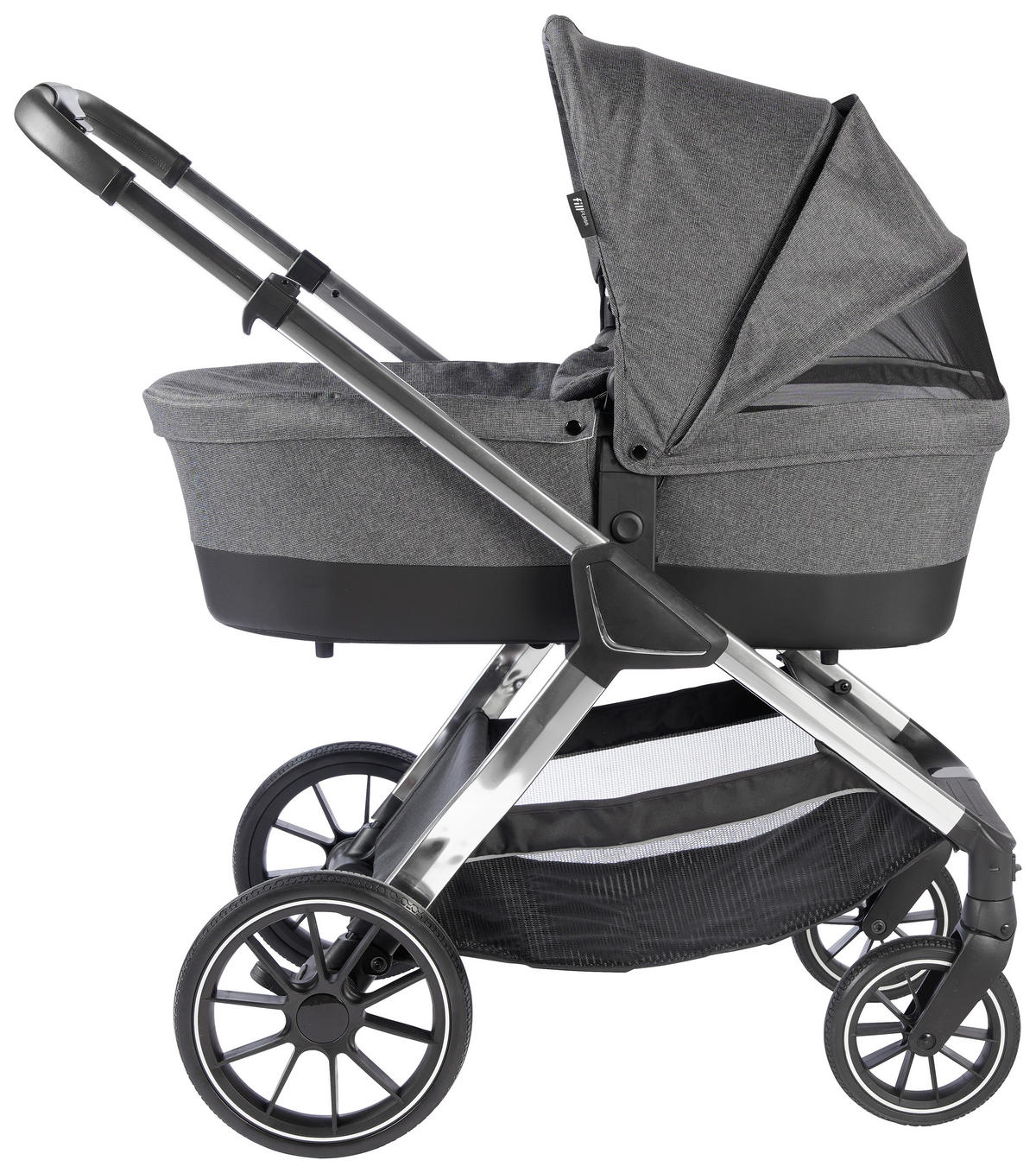 DEČJA KOLICA - SET  Nizza  - siva/srebrna, Trendi, tekstil/metal - My Baby Lou
