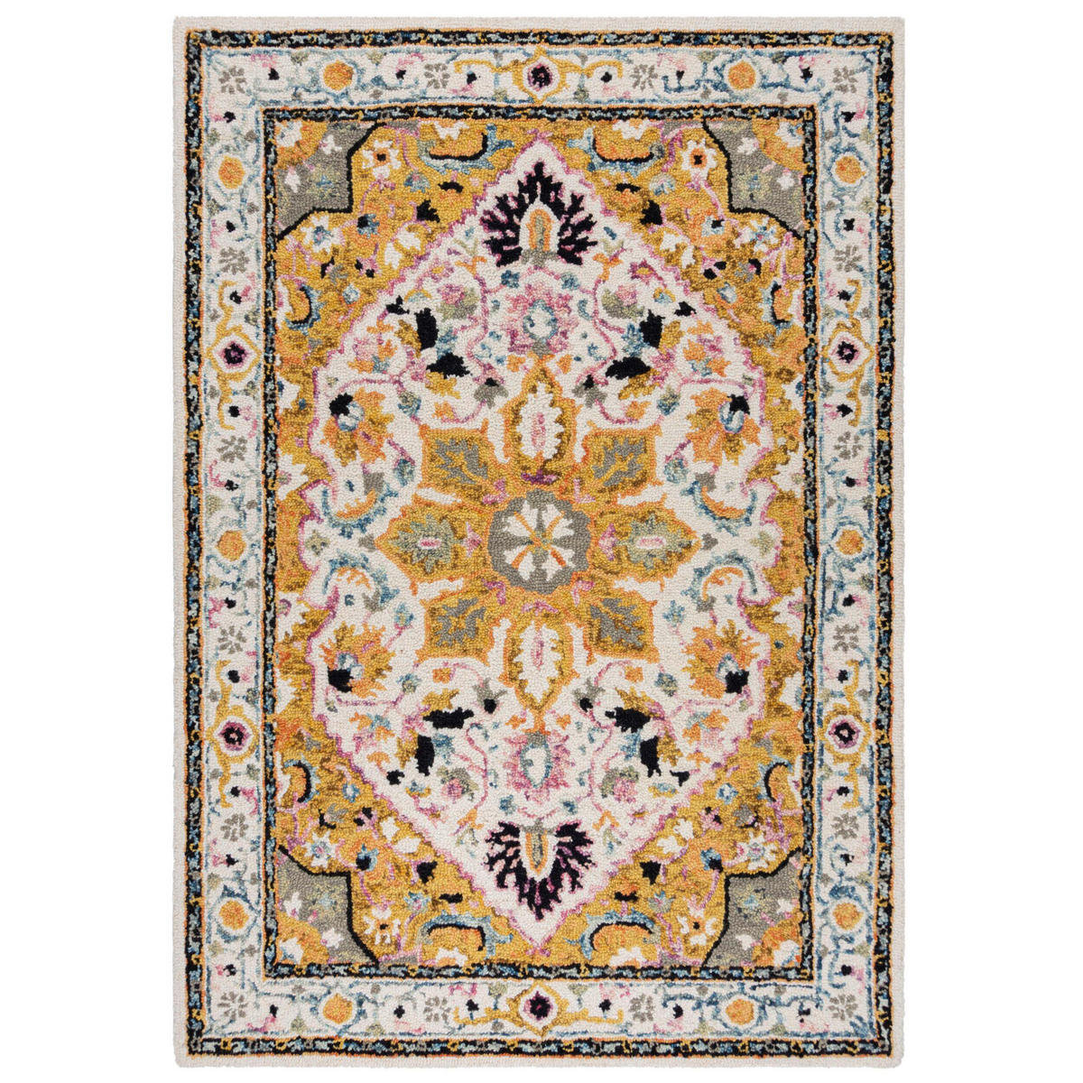 WOLLTEPPICH 120/170 cm Wool Loop Gelb  - Gelb, Basics, Textil (120/170cm)