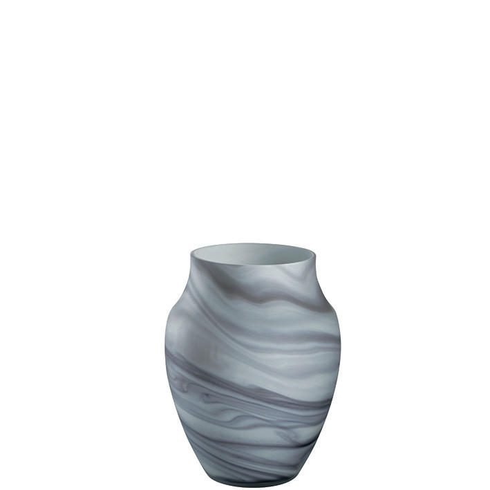 VASE 22,50 cm  - Blau/Weiss, Basics, Glas (17,40/22,50/17,40cm) - Leonardo