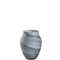 VASE 22,50 cm  - Blau/Weiss, Basics, Glas (17,40/22,50/17,40cm) - Leonardo