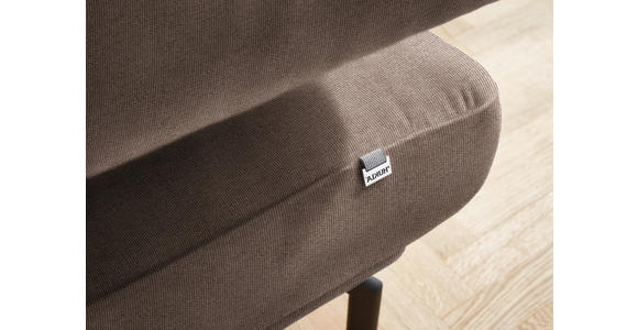 ECKSOFA in Chenille Braun 305/224 cm - Schwarz/Braun, Design, Textil/Metall (305/224cm) - Dieter Knoll