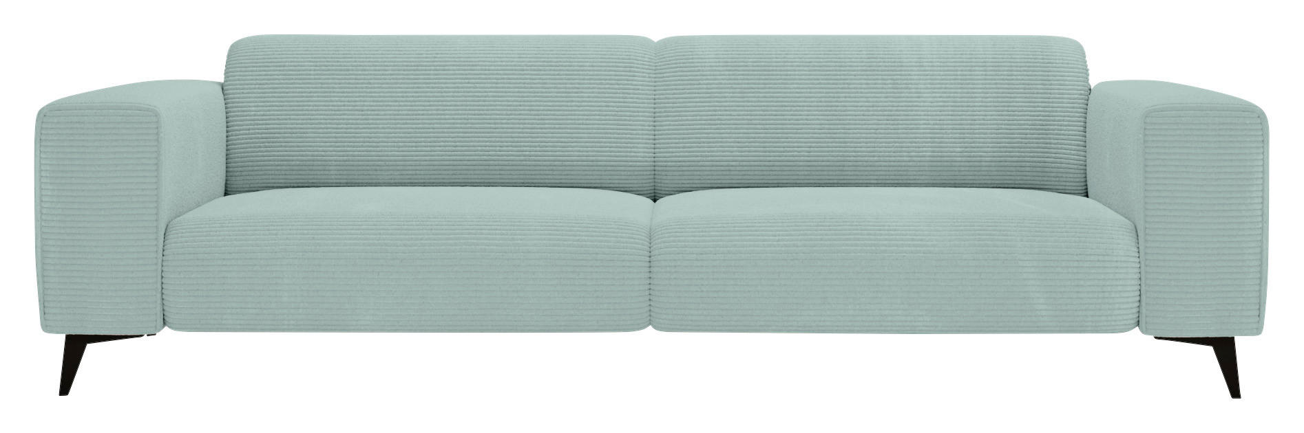 3-SITZER-SOFA Cord Salbeigrün  - Salbeigrün/Schwarz, KONVENTIONELL, Textil/Metall (237/75/104cm) - Carryhome