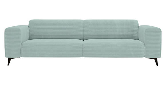 3-SITZER-SOFA Cord Salbeigrün  - Salbeigrün/Schwarz, KONVENTIONELL, Textil/Metall (237/75/104cm) - Carryhome