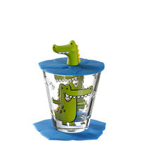SKLENIČKA - modrá/průhledné, Trend, plast/sklo (120ml) - Leonardo