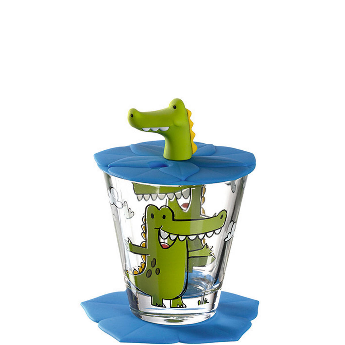 SKLENIČKA - modrá/průhledné, Trend, plast/sklo (120ml) - Leonardo