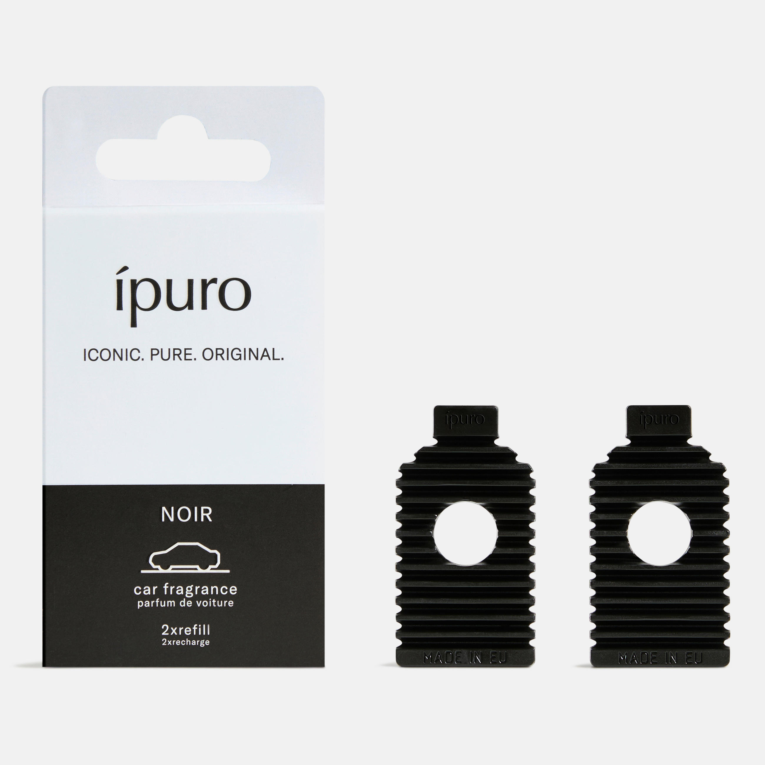 OSVIEŽOVAČ VZDUCHU DO AUTA  - čierna, Basics, plast (0,3/0,6/1,2cm) - Ipuro