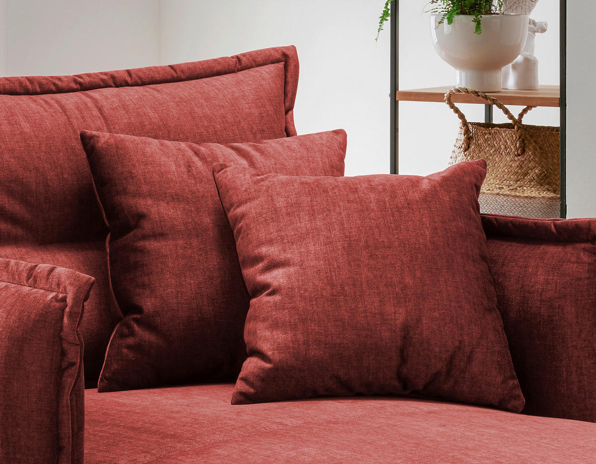 XXL-SESSEL - Koralle/Schwarz, MODERN, Textil/Metall (111/101/167cm) - Livetastic