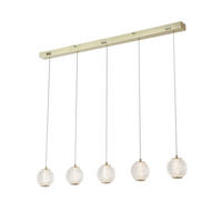 LED-HÄNGELEUCHTE  100/10/150 cm    - Messingfarben, Design, Kunststoff/Metall (100/10/150cm) - Searchlight