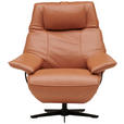 RELAXSESSEL in Leder Rostfarben  - Rostfarben/Beige, Design, Leder/Metall (92/79/82cm) - Dieter Knoll