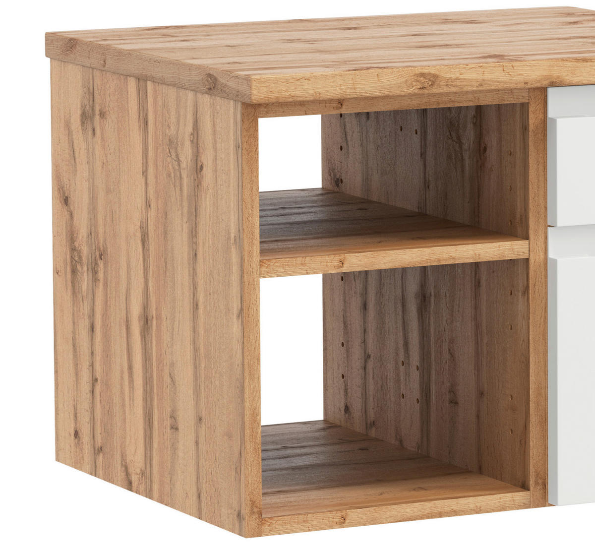 WASCHBECKENUNTERSCHRANK 120/41/47 cm  - Eiche Wotan/Weiß, MODERN, Holzwerkstoff (120/41/47cm) - Held
