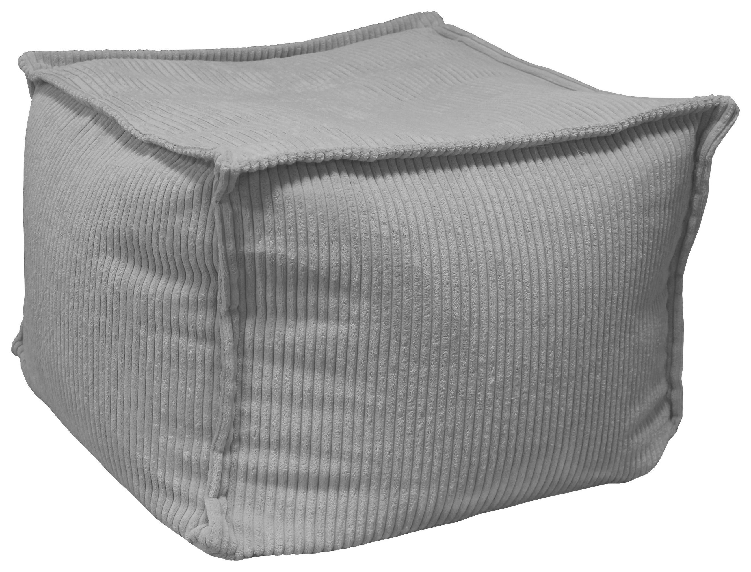 POUF Cord Grau 70/70/40 cm  - Grau, Design, Textil (70/70/40cm) - Carryhome