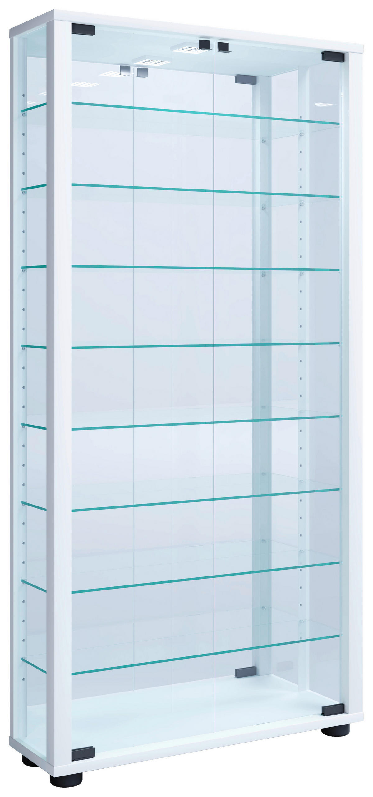 HÄNGEVITRINE in Weiß  - Schwarz/Weiß, MODERN, Glas/Holzwerkstoff (59/114,3/18cm) - MID.YOU