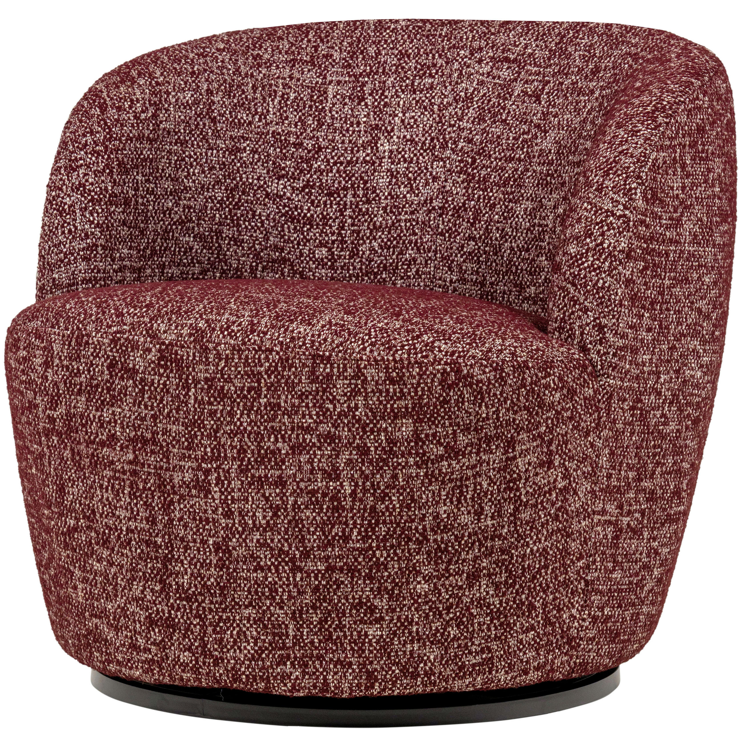 SESSEL in Webstoff Bordeaux  - Bordeaux/Schwarz, Design, Kunststoff/Textil (70/68/77cm) - Livetastic