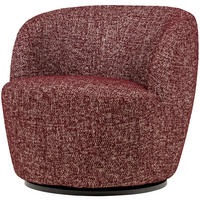 SESSEL in Webstoff Bordeaux  - Bordeaux/Schwarz, Design, Kunststoff/Textil (70/68/77cm) - Livetastic
